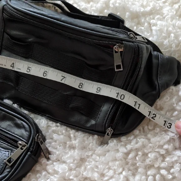 Black Leather Waist Bag - Picture 5 of 10
